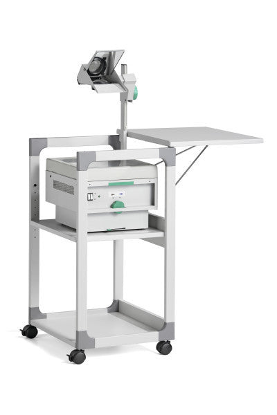 Durable Projektorwagen – 3 Böden, verstellbarer mittlerer Boden, neigbare Platte, grau, für Overhead/Beamer