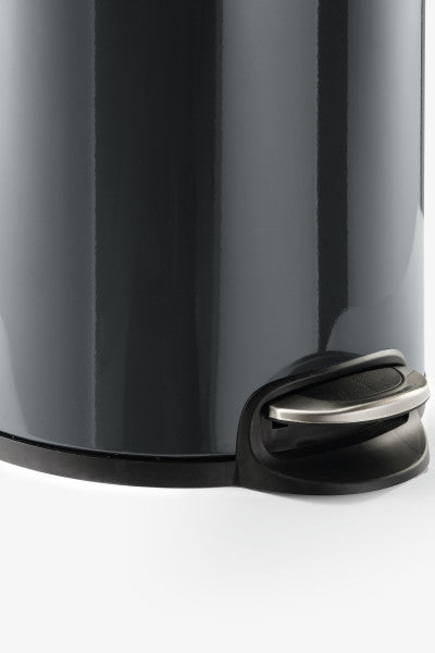 Durable Papierkorb – 20 l, mit Deckel, Metall, schwarz – Ø 292 × H 455 mm