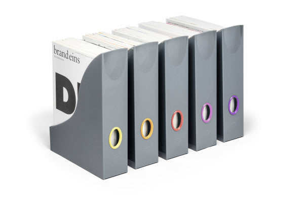 Durable Stehsammler – Kunststoff, ohne Beschriftungsfeld, grau, 241×73×306 mm