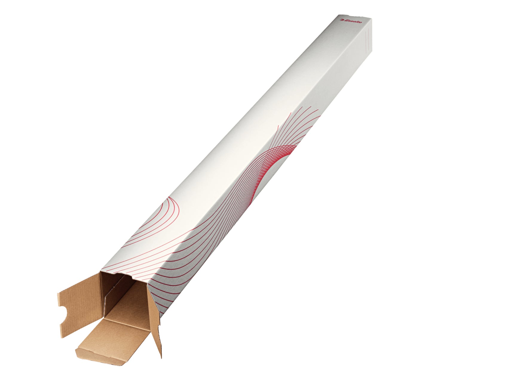 Esselte Vierkanthülse – 1100 × 75 × 75 mm, weiss
