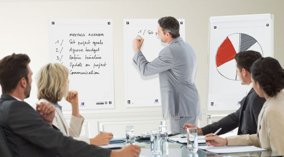 Oxford Smart Chart Meeting Chart selbstklebend – 60 × 80 cm, 20 Blatt, 3er Pack, 90 g/m², 6-fach Lochung