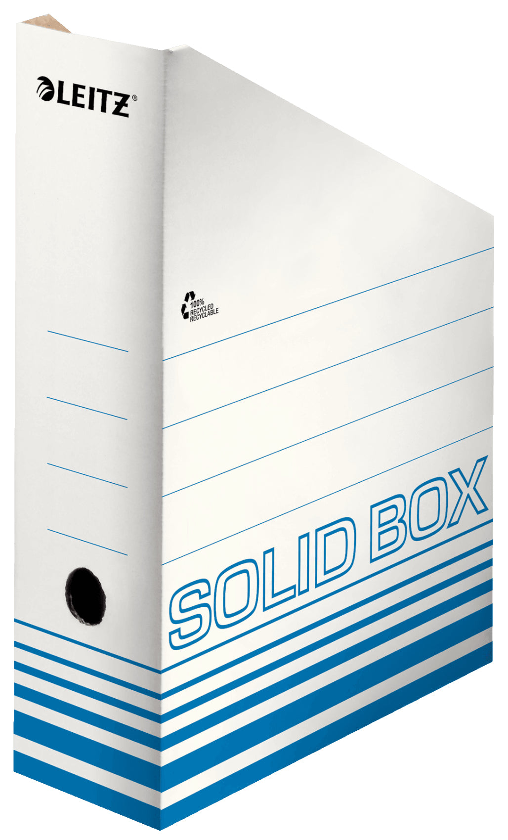 Leitz Solid Stehsammler – für A4, Rücken 100 mm, Blau/Weiss, Karton, 1 Stück