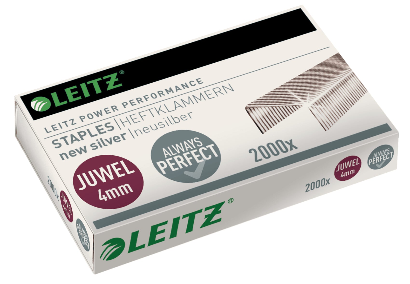 Leitz Heftklammern – 4 mm, bis 12 Blatt – für JUWEL, JUWEL 2000