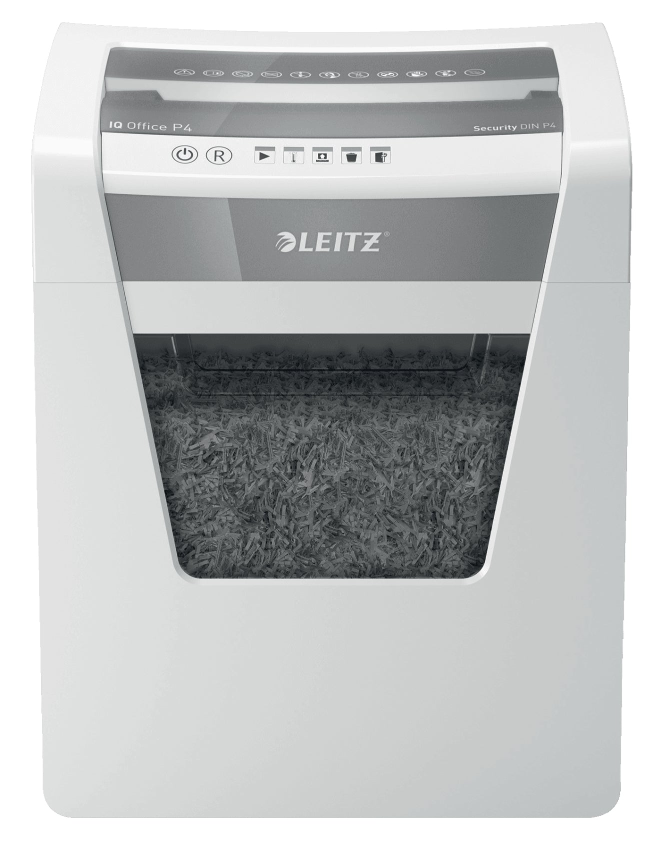 Leitz IQ Office – Aktenvernichter, DIN P-4, Partikelschnitt 4 × 40 mm, 15 Blatt, 23 l, A4