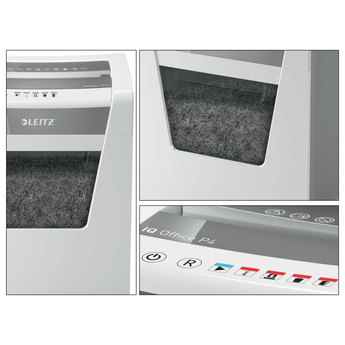 Leitz IQ Office Aktenvernichter – Partikelschnitt, P-4, 4 × 40 mm, 15 Blatt, 23 l