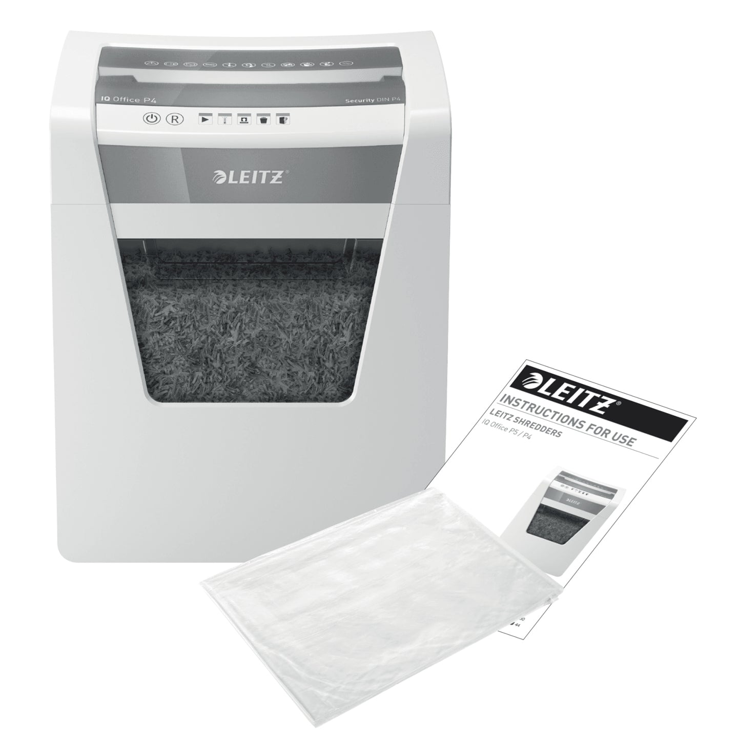 Leitz IQ Office Aktenvernichter – Partikelschnitt, P-4, 4 × 40 mm, 15 Blatt, 23 l