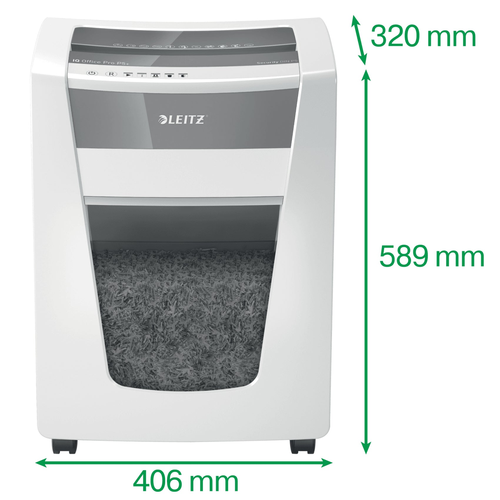 Leitz Aktenvernichter, DIN P-5+, Mikroschnitt 2 × 5 mm, 7 Blatt, 30 l