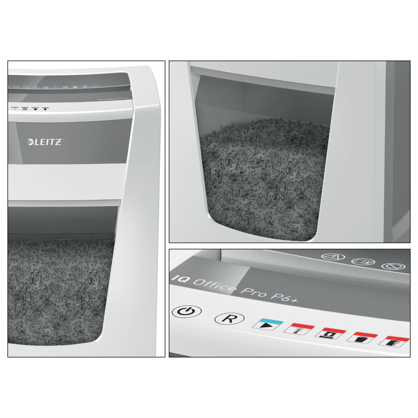 Leitz IQ Office Pro – Aktenvernichter, DIN P-6, Mikroschnitt 1 × 5 mm, 5 Blatt, 30 l