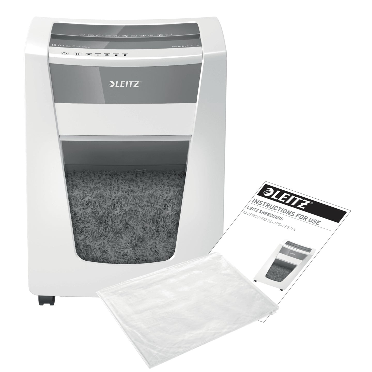 Leitz IQ Office Pro – Aktenvernichter, DIN P-6, Mikroschnitt 1 × 5 mm, 5 Blatt, 30 l