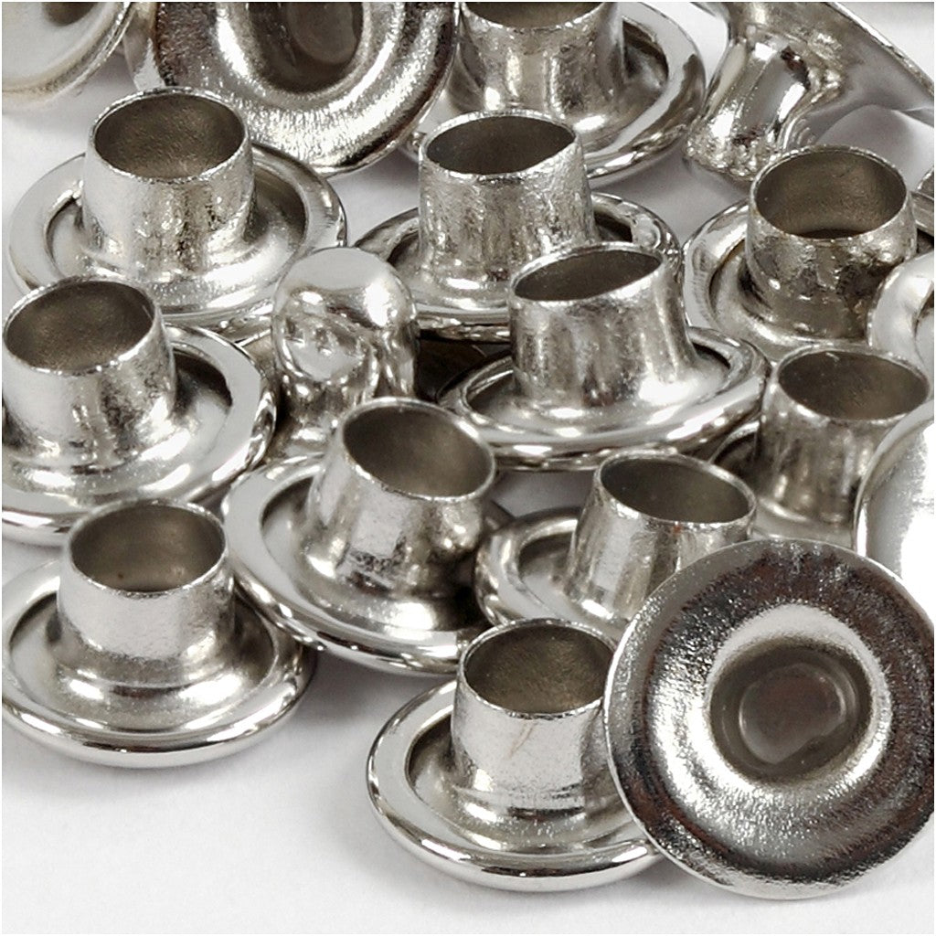Creativ Company Ösen Ø 7 mm – Edelstahl, Silber, 50 Stück