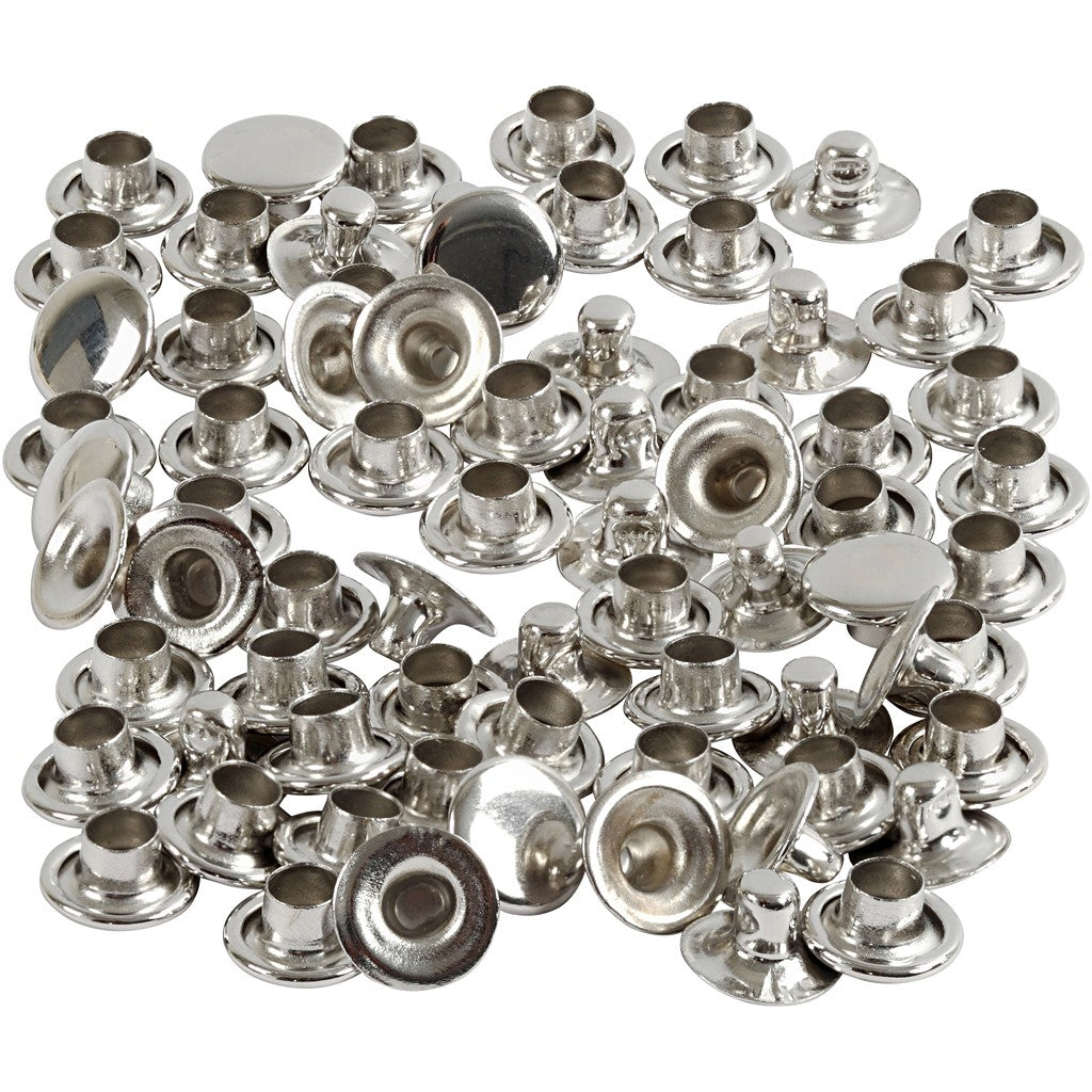 Creativ Company Ösen Ø 7 mm – Edelstahl, Silber, 50 Stück