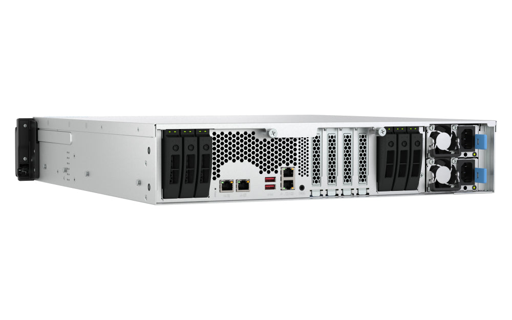 QNAP TS-H3077AFU-R5-32G Speichergerät – 32 GB, 2U 30×2,5", UDIMM DDR5 Non-ECC, RPS
