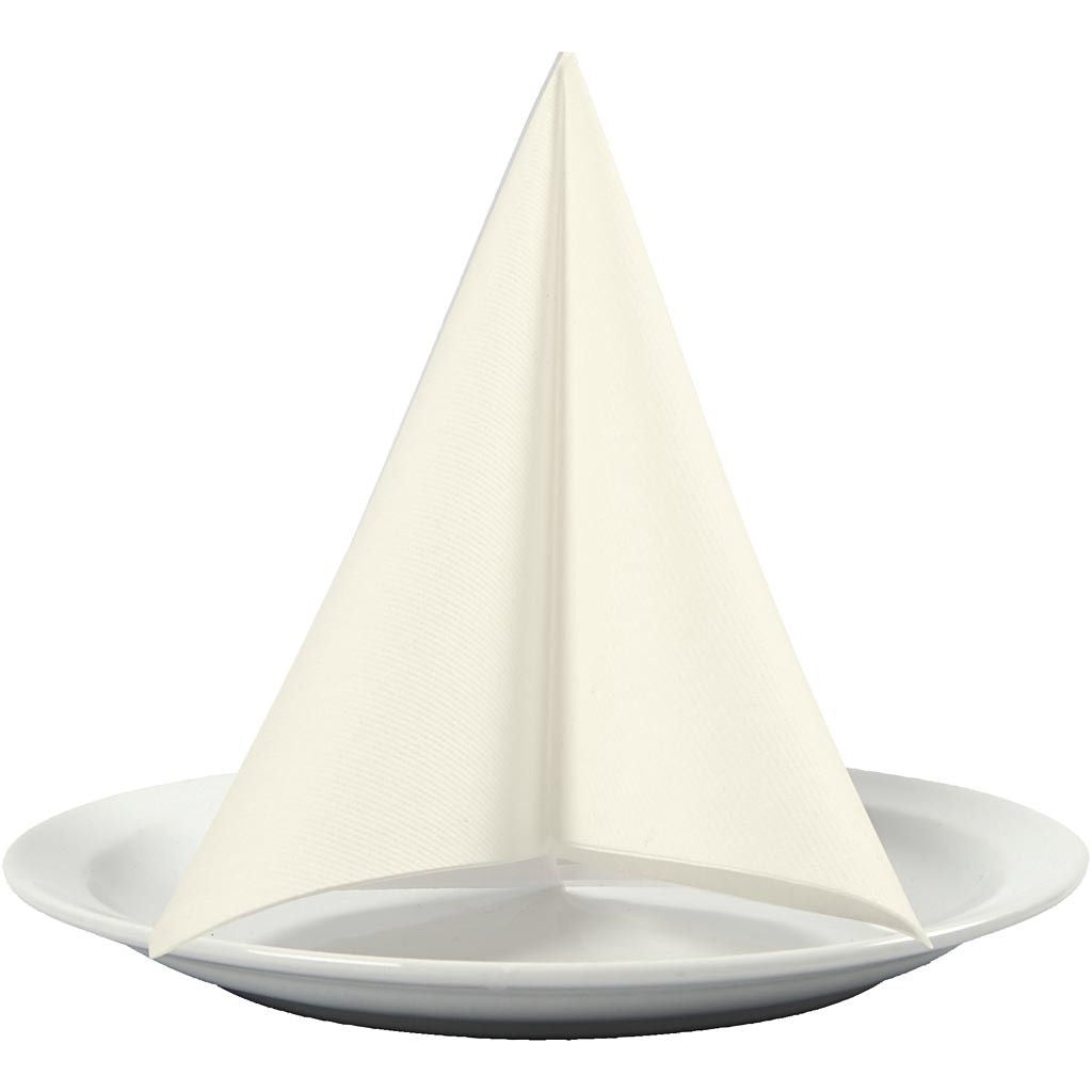 Creativ Company Servietten, 40 × 40 cm, creme – 20 Stk.