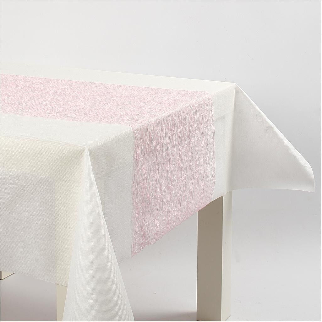 Creativ Company Tischläufer auf Rolle – 30 cm×10 m, Polyester, Rosa