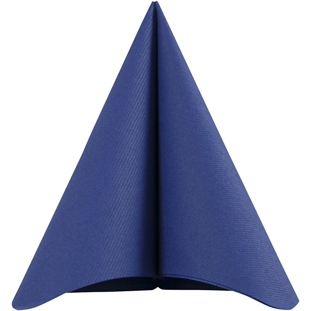 Creativ Company Servietten – dunkelblau – 40 × 40 cm, einlagig – 20 Stück
