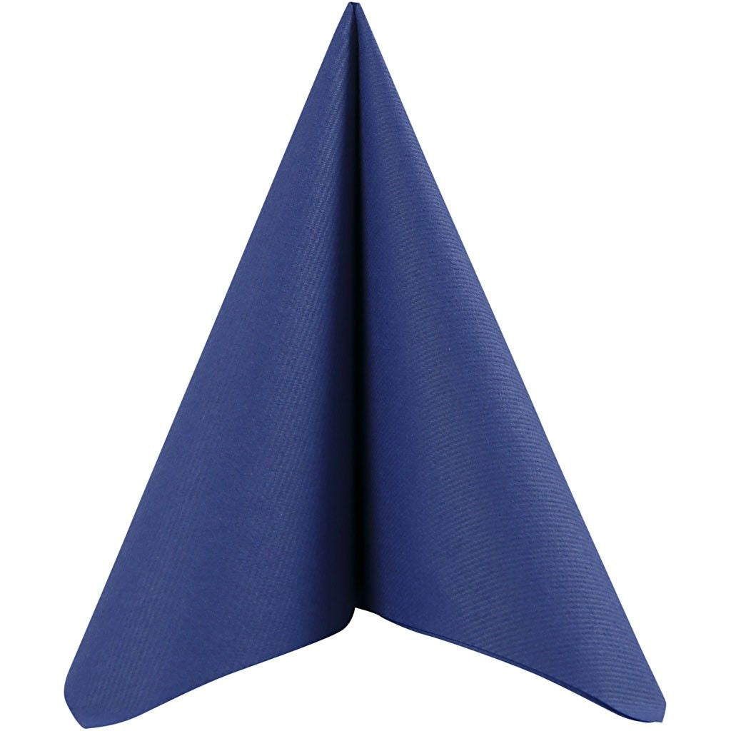 Creativ Company Servietten – dunkelblau – 40 × 40 cm, einlagig – 20 Stück