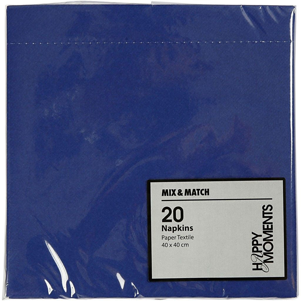 Creativ Company Servietten – dunkelblau – 40 × 40 cm, einlagig – 20 Stück