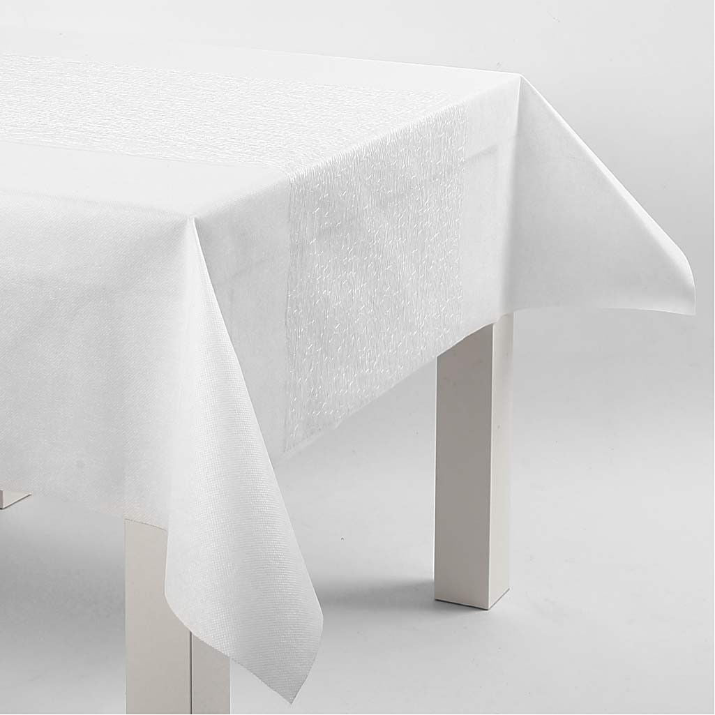 Creativ Company Tischläufer auf Rolle – 30 cm×10 m, Polypropylen (PP), Weiss