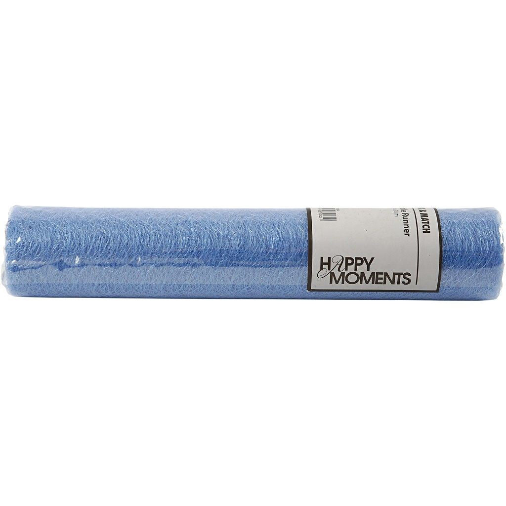 Creativ Company Tischläufer auf Rolle – 30 cm×10 m, Polyester, Blau