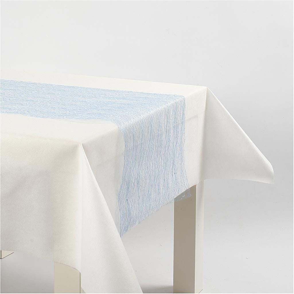 Creativ Company Tischläufer auf Rolle – 30 cm×10 m, Polyester, Blau