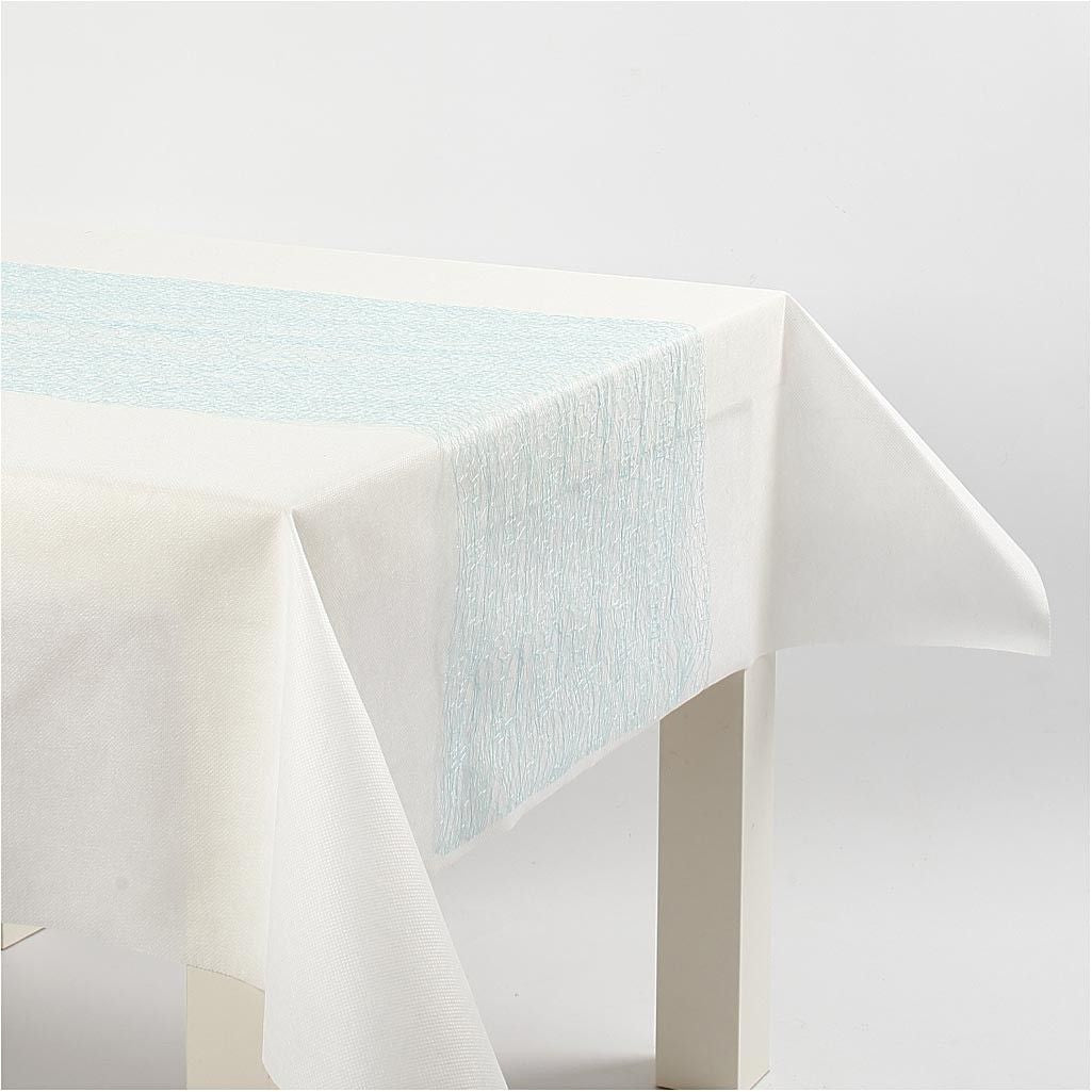 Creativ Company Tischläufer – Polyester, hellblau, 30 cm × 10 m