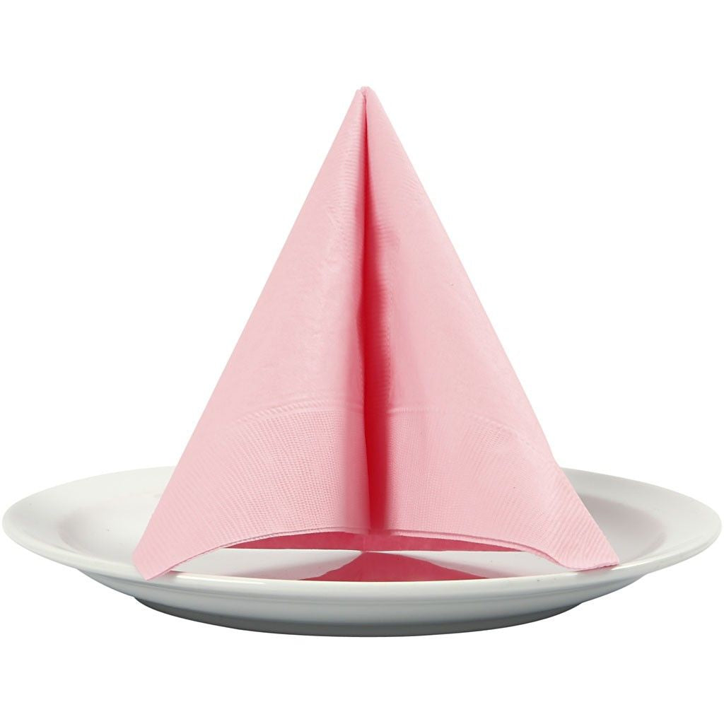 Creativ Company Servietten rosa – 33 × 33 cm, 3-lagig – 20 Stück