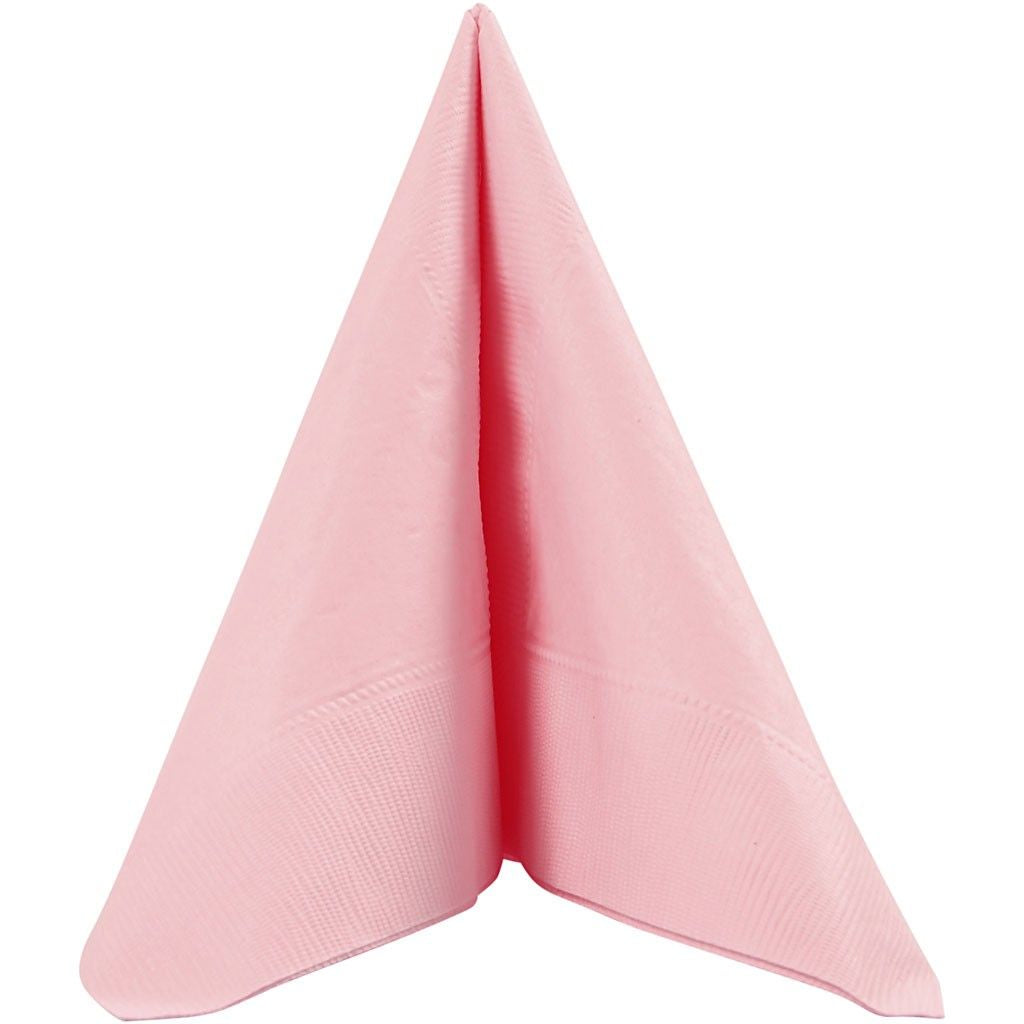 Creativ Company Servietten rosa – 33 × 33 cm, 3-lagig – 20 Stück