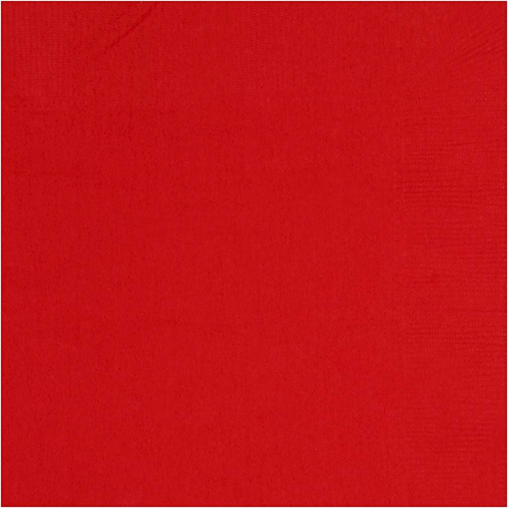 Creativ Company Servietten – rot – 33 × 33 cm, 3-lagig – 20 Stück
