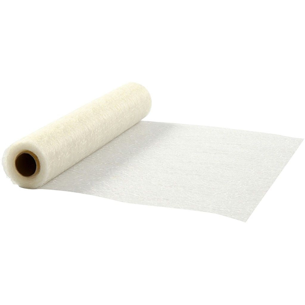 Creativ Company Tischläufer auf Rolle – 30 cm×10 m, Polyester, Creme