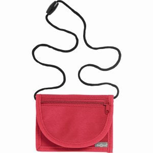 Pagna Brustbeutel – mit Reissverschluss, Ausweistasche – 13 × 10 cm – rot – Nylon – 1 Stk.