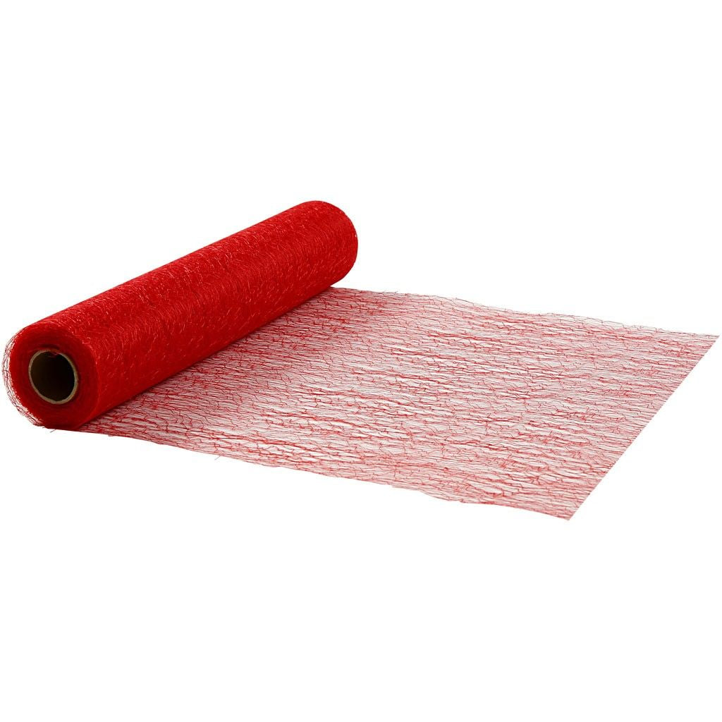 Creativ Company Tischläufer auf Rolle – 30 cm×10 m, Polyester, Rot
