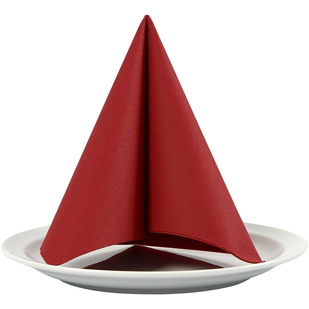 Creativ Company Servietten, 40 × 40 cm, weinrot – 20 Stk.