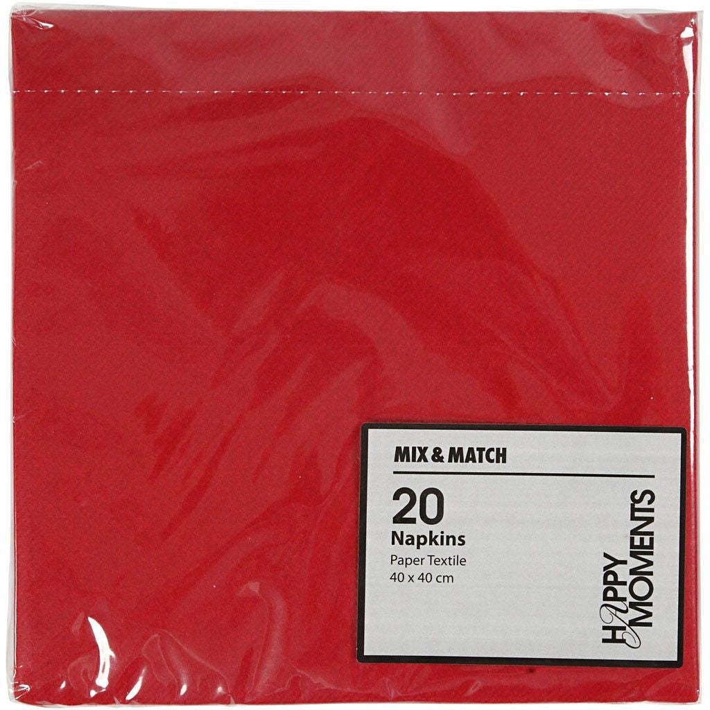 Creativ Company Servietten, 40 × 40 cm, weinrot – 20 Stk.