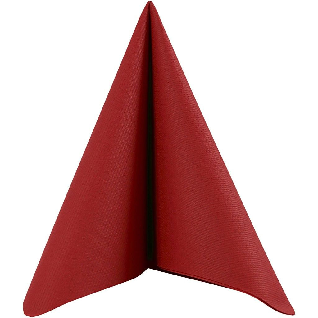 Creativ Company Servietten, 40 × 40 cm, weinrot – 20 Stk.