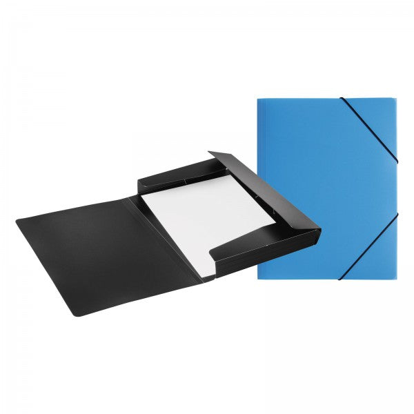 Pagna Gummibandmappe A4 – 1 Fach, Polypropylen (PP), Schwarz