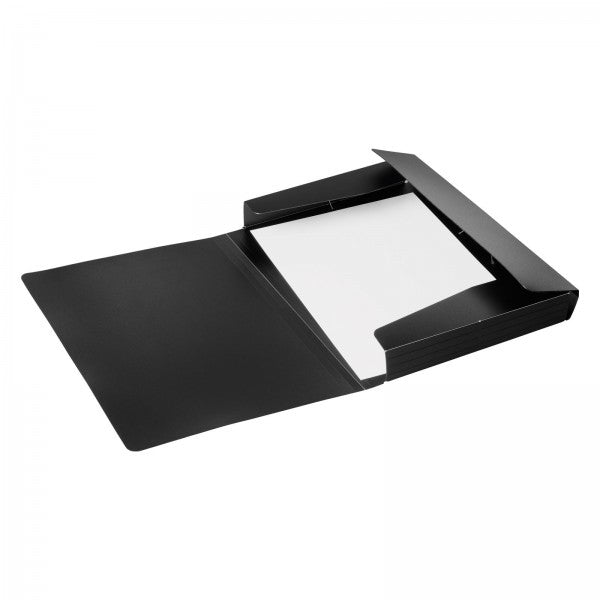 Pagna Gummibandmappe A4 – 1 Fach, Polypropylen (PP), Schwarz