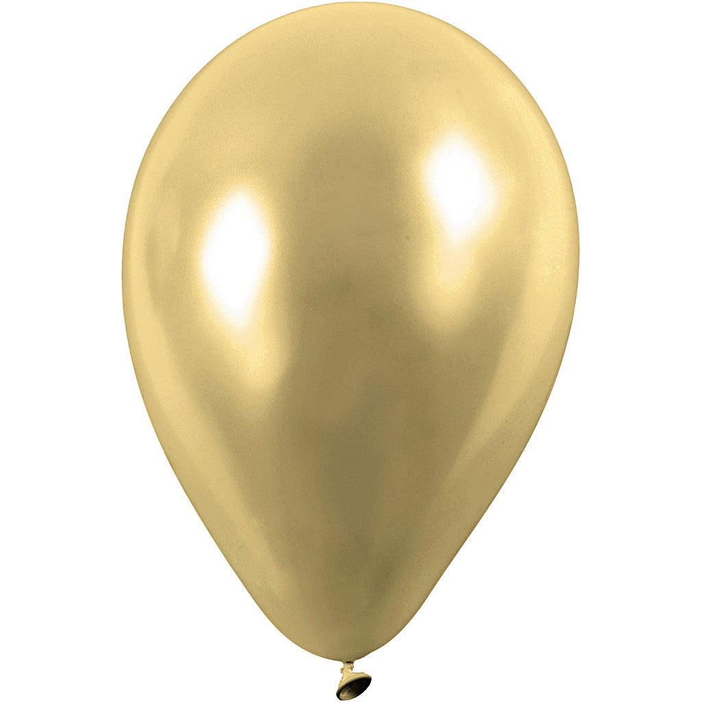Creativ Company Luftballons Uni – Gold – Ø 23 cm – Latex – 8 Stk