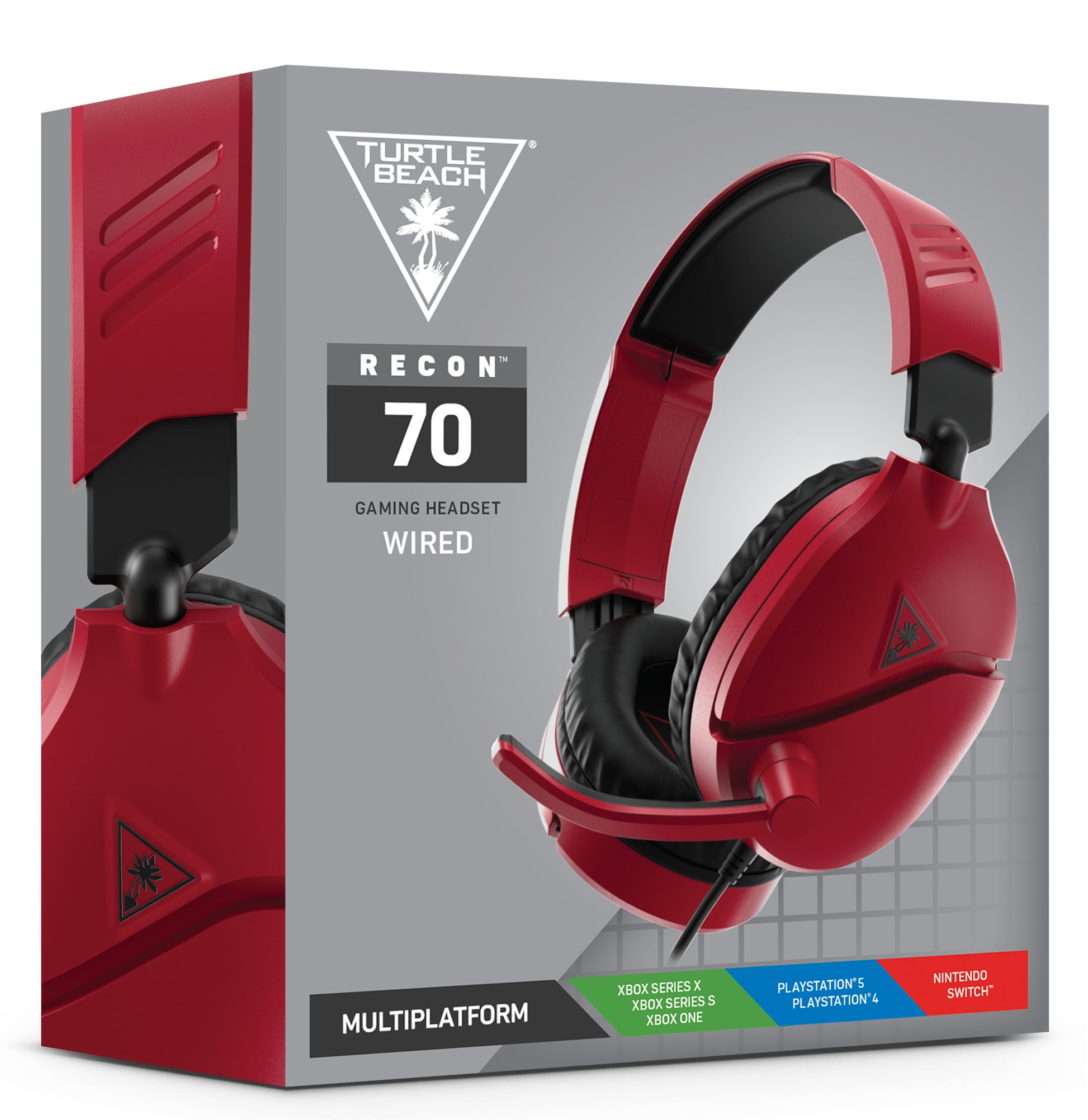 Turtle Beach EarForce Recon 70N – Gaming-Headset – 3,5 mm Klinke, wegklappbares Mikrofon – Rot