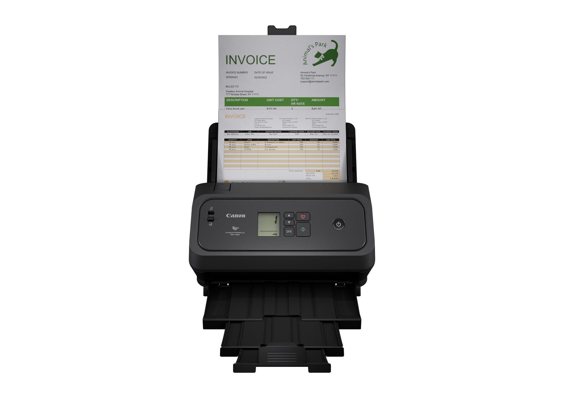 Canon imageFORMULA DR-C350 – Dokumentenscanner, Legal, Duplex, 600 dpi, LAN, USB