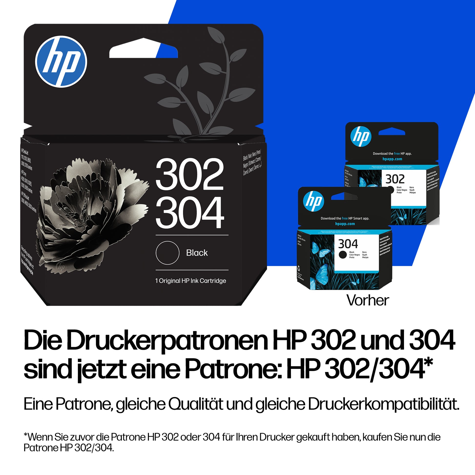 HP 302/304 Schwarz Tintenpatrone (Original) – 120 Seiten – für DeskJet, Envy, OfficeJet