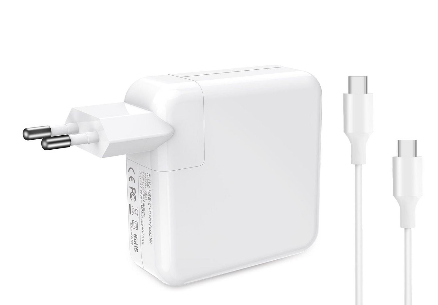 CoreParts USB-Ladegerät 61 W – USB-C×1, PD – für MacBook – Weiss