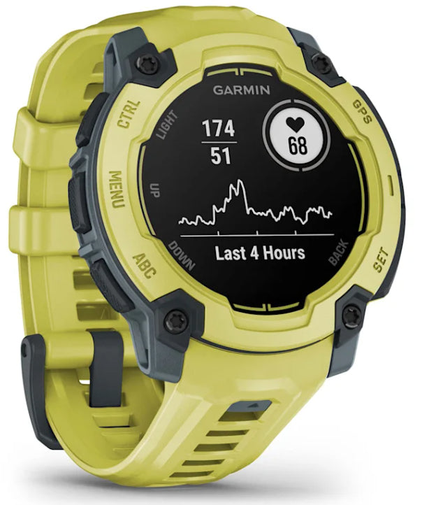 Garmin Instinct E 45 mm GPS – Polymer Limette, Sportarmband, Electric Lime, 100 m, für Android, iPhone