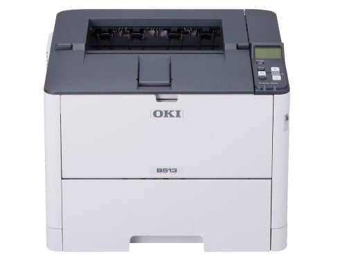 OKI B513dn – A4, S/W, Duplex, 45 S./Min., 1200 × 1200 dpi, LAN/USB, Papier: 530 Blatt