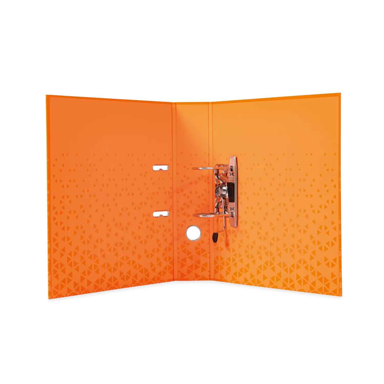 HERMA Ordner – A4 hoch – 2-Ring Hebelmechanik, Rücken 70 mm – orange, mit Niederhalter, mit Griffloch