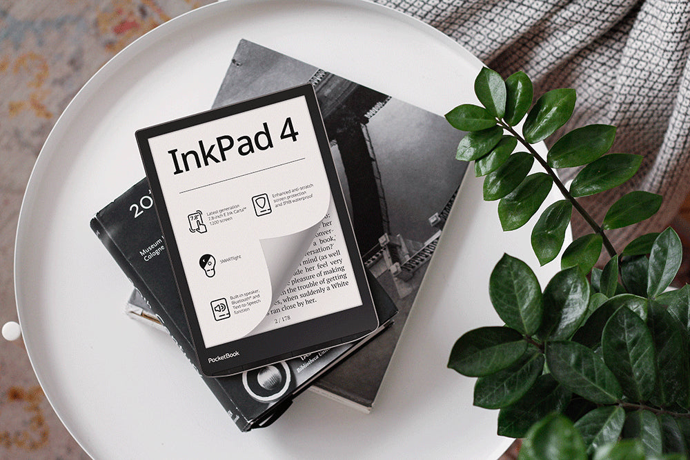 PocketBook InkPad 4 – 7,8" E-Ink Carta, 32 GB, IPX8, Silber