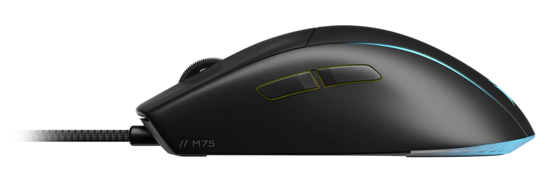 Corsair M75 Gaming-Maus – kabelgebunden, schwarz
