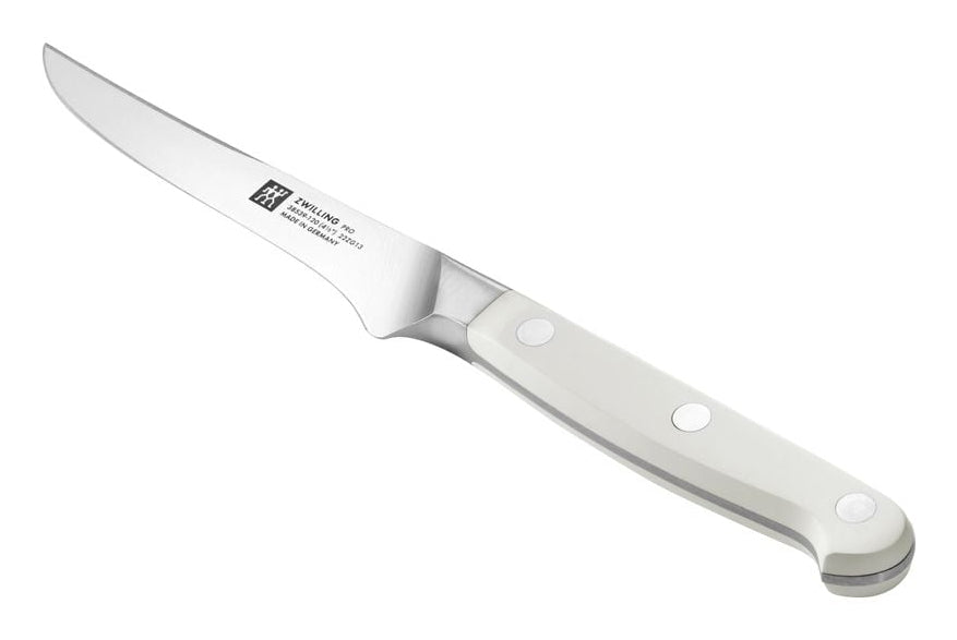 ZWILLING Pro le blanc Steakmesser – 4er-Set, 33 cm, Glatter Schliff, Edelstahl, Kunststoffgriff, Weiss