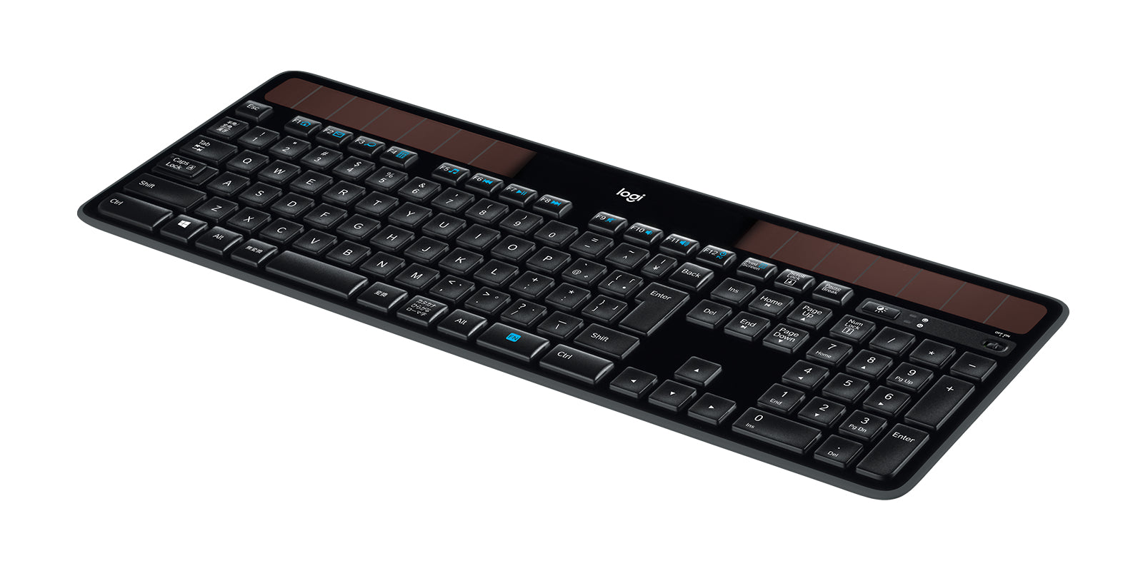 Logitech K750 – Tastatur, kabellos (Bluetooth/2,4 GHz), CH-Layout (DE-CH) – für Windows (XP–10)