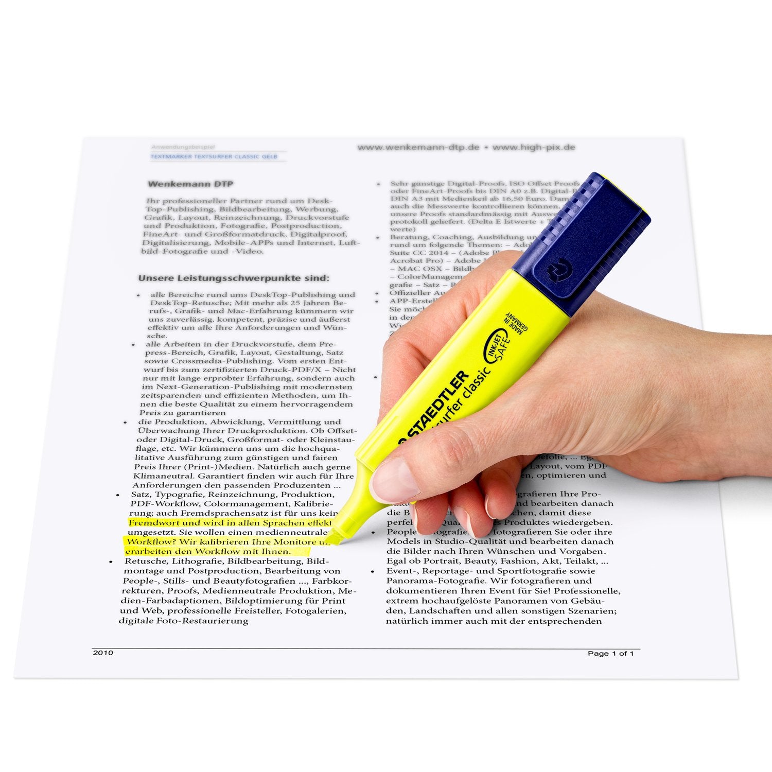 STAEDTLER Textsurfer classic Textmarker – 4er Set, Farben: Blau/Grün/Pink …, Keilspitze 1–5 mm, nachfüllbar
