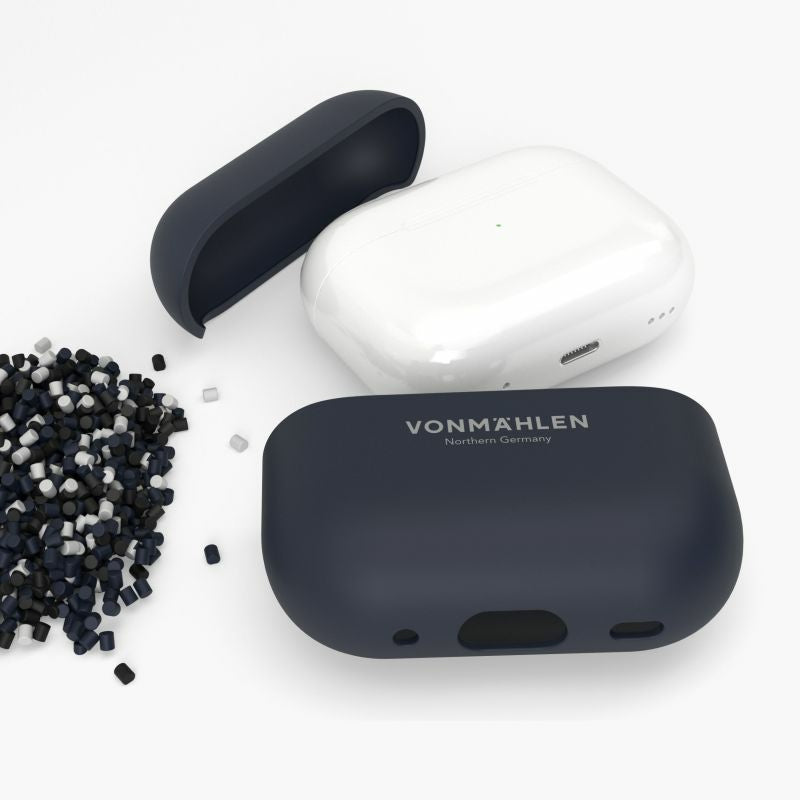 Vonmählen Thin Case – Schutzhülle – für Apple AirPods (2. Gen.) – kabelloses Laden, fallbeständig – Navy